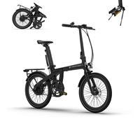 Bicicleta Eléctrica Plegable Ado AirCarbon de 20 Pulgadas para Adultos, Ultraligera 14,5 kg, Transmisión por Correa, Motor Bafang, Modos Eco y Sport, GPS, LCD, Autonomía de Hhasta 100 km (Gris)