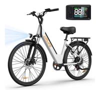 Bicicleta eléctrica URLIFE E26 motor 750 W batería 48 V 10,4 Ah blanca