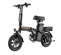 Bicicleta eléctrica urlife f1l - motor 250w batería 48v 7.5ah neumáticos de 14 frenos de disco - negro