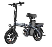Bicicleta eléctrica URLIFE F1L plegable motor 350W batería 48V 7,5Ah gris