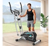 Bicicleta Elíptica,3 en 1 Máquina Elíptica para Casa con 16 Niveles de Resistencia,Monitor LCD, Bluetooth App y Soporte para Dispositivos,Pedal Antideslizante, Ejercicio Peso máximo 287LBS
