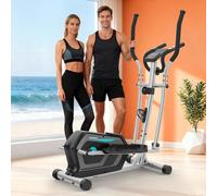 Bicicleta Elíptica para Casa con 16 Niveles de Resistencia,Monitor LCD | Ultra Silenciosa Elíptica para Casa con Pedales Antideslizantes,Portabotellas,Sensores de Pulso,Capacidad de Carga de 130KG