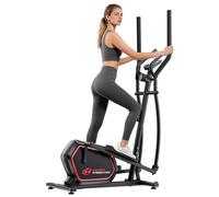 Bicicleta Elíptica Plegable para Casa, Elíptica Compacta con 16 Niveles de Resistencia Magnética, Pantalla LCD, Sensor de Pulso, Entrenamiento Cardio Silencioso 30 dB, Capacidad 150 kg
