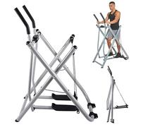 Bicicleta elíptica plegable, portátil, para todo el cuerpo, con diseño de bajo impacto y monitor LCD para gimnasio en casa
