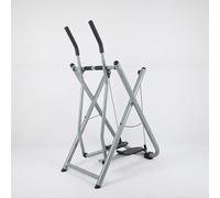Bicicleta estática plegable elíptica, doble entrenador para gimnasio en casa, equipo de entrenamiento cardiovascular con monitor de frecuencia cardíaca y soporte para botella de agua