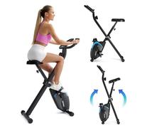 Bicicleta estática Zipro Future X plegable magnética 8 niveles LCD negra