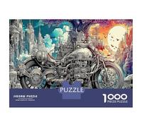 Bicicleta Fantasma 1000 Pcs Juego De Rompecabezas En Cartulina Superior para Ratos En Familia Motor Punk Vapor Que Hace También Una Magnífica Decoración Y Un Regalo Apreciado 52x38cm/1000pcs