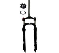 Bicicleta Fat Fork 26 Pulgadas 4.0" Neumático Mountain Bike Muelle Suspensión Neumática Horquilla Recto 1-1/8 Freno De Disco QR 135×9 Recorrido 125mm Snow Beach (Color : Black Matte, Size : 26inch)