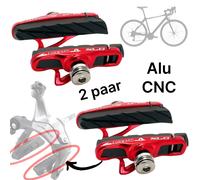 Bicicleta Freno de Llanta Zapatas Sl Pastillas Cartridge Aluminio CNC Rojo (2x