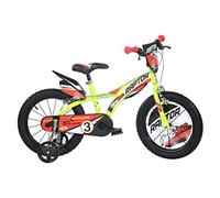 Bicicleta Infantil Niño Chico 14 Pulgadas Raptor Frenos al Manillar Ruedas Extraibles Amarillo