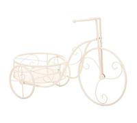 Bicicleta para 1 Maceta de forja Blanco 55x25x32h cm