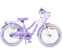 Bicicleta para niñas de 6 a 8 años, de 20 Pulgadas, con Cesta y portaequipajes, Color Fucsia