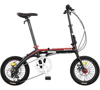Bicicleta Plegable 16 Pulgadas, Bicicleta Plegable Aluminio Ligero 7 Velocidades, Minibicicleta Plegable Con Sistema Plegado Rápido Con Freno Disco Doble A,16in