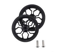 Bicicleta plegable de 80 mm Ruedas fáciles de aleación de aluminio de goma con cojinete incorporado para Brompton para 3Sixty kit de piezas de repuesto ligero y suave (negro)