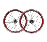 Bicicleta Plegable Infantil De 16 Pulgadas con Freno En V Rueda Delantera Y Trasera Buje Una Sola Velocidad 20 Dientes Volante Inercia 11 Llantas Aleación Doble Pared(Rojo)