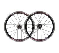 Bicicleta Plegable Infantil De 16 Pulgadas con Freno En V Rueda Delantera Y Trasera Buje Una Sola Velocidad 20 Dientes Volante Inercia 11 Llantas Aleación Doble Pared(Negro)