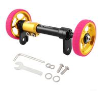 Bicicleta plegable para ruedas fáciles, 12 cm, rollo de rodamiento suave | Construcción de aleación de aluminio, resistente a la corrosión, diseño ligero, ajuste de 100-115 mm, barra extensible