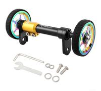 Bicicleta plegable para ruedas fáciles, 12 cm, rollo de rodamiento suave | Construcción de aleación de aluminio, resistente a la corrosión, diseño ligero, ajuste de 100-115 mm, barra extensible
