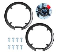 Bicicleta Protector Anillo Cadena 2 Piezas Cubrecadena Protector De Cadena De Bicicleta Plástico Cubierta del Piñón De Bicicleta Cubre Plato Bicicleta con 8 Tornillos para 42 44 Dientes Bicicleta