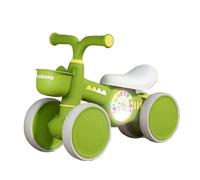 Bicicleta Ride on Toys Bicicletas de Equilibrio for bebés Coche móvil de 4 Ruedas con Cesta Delantera for niños de 1 a 3 años Regalos for niñas Juguetes(Groen)