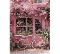 Bicicleta Rosa Puzzle 4000 Piezas, Rompecabezas Adultos Puzzle, 3D Un Rompecabezas, Desafiante Puzzles de Decoración Juego de, Juego Educativo para Toda la Familia, para Regalo Decoración FNKL7-333