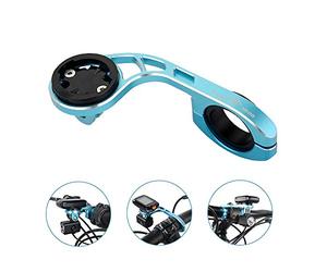 Bicicleta Scooter Manillar Montaje Bicicleta Ajustable Manillar Montaje Ciclismo GPS Soporte para Cronómetro Cámara Deportiva Garmin Bryton (Azul)