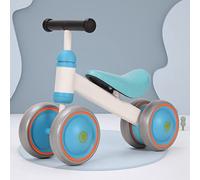Bicicleta sin Pedales correpasillos para niños Bicicleta de Equilibrio para Aprender a Montar en Bicicleta, Tres Ruedas de Espuma EVA Manillar Antideslizante-50 * 18 * 38cm-Azul