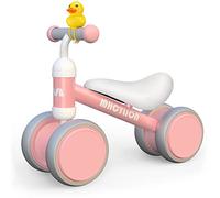 Bicicleta sin Pedales para niños a Partir de 1 año de Equilibrio, Juguetes Bebes 1 Año, Bici Bebe con 4 Ruedas para bebés de 10 a 24 Meses, Pimera Bicicleta para Niños y Niñas como Regalo Rosado
