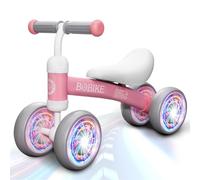 Bicicleta sin Pedales para niños a Partir de 1 año de Equilibrio, Juguetes Bebes 1 Año, Bici Bebe con 4 Ruedas para bebés de 10 a 24 Meses Niños y Niñas como Regalo Rosa