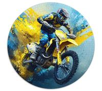 Bicicleta suciedad1000 Piezas Bicicleta suciedadRedondo Puzzle Familiar Presión Reducida Difícil Imposible Adultos Puzzle Grande Niños Descompresión Juego Circular10000pcs (67.5x67.5cm)