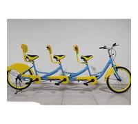 Bicicleta tándem for 3 personas, bicicleta de pedal triple for alquiler panorámico, bicicleta turística for parques, ocio(B)