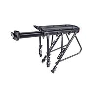 Bicicleta Trasera Rack AleacióN de Aluminio LiberacióN Semi-RáPida Soporte para Asiento Trasero para Bicicleta de Montaña Soporte RetráCtil TríPode para Bicicleta con Soporte Reflector/A