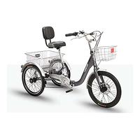 Bicicleta Tres Ruedas Plegable para Exteriores, Triciclo 7 velocidades para Adultos con Cesta Carga para Mujeres y Hombres, Ideal para Hacer Ejercicio, IR Compras y pedalear.