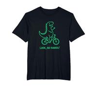 Bicicleta Trex Look Sin Manos Camiseta, Hombre Tallas Grandes, Negro, 2X Alto