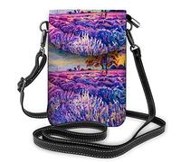 Bicicleta Vintage con Flores Crossbody Teléfono Celular Monedero Paisaje Otoño Floral Árbol LeafWallet Bolso