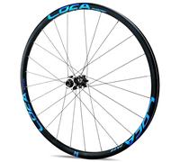 Bicicletas De Carretera 700C Rueda Delantera Freno De Disco Rueda Trasera Eje Pasante 15x100mm/12x142mm Bujes 24H para Cassette De 8/9/10/11/12 Velocidades(Black-Blue,Front)