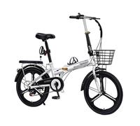 Bicicletas Plegables Para Adultos,Bicicleta De 16, 20 O 22 Pulgadas,Altura Ajustable,Apta Para Hombres,Mujeres Y Adolescentes White 16in