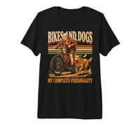Bicicletas Y Perros Mi Personalidad Completa Ciclismo Camiseta Premium