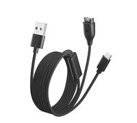 Bicmice Cable de carga múltiple para Garmin Instinct Vivoactive Forerunner Venu Vivosmart Fenix GPS Smartwatch 2 en 1 Cable USB trenzado de nailon con USB-C para teléfonos, tabletas, auriculares,
