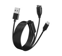 Bicmice Cable de carga múltiple para Garmin Instinct Vivoactive Forerunner Venu Vivosmart Fenix GPS Smartwatch 2 en 1 Cable de carga USB con USB-C para teléfonos, tabletas, auriculares, múltiples