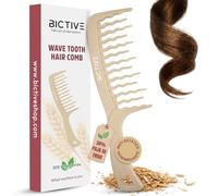 BICTIVE Peine de Púas Anchas Onduladas para Pelo Rizo, Ondulado, Largo y Grueso. Desenredante, Definidor de Rizos, Peine Pelo Rizo, Antitirones. Con Dientes Anchos que Reducen Nudos (Arena)