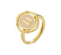 bicup Anillo Anillos Mujer Hombre Rings Anillo De Letras Para Mujeres Anillo De Dedo De Apertura Simple Para La Cena De Las Mujeres D