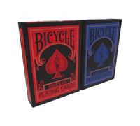 Bicycle - 2 juegos de cartas de bicicleta inversa, 54 cartas (rojo y negro y azul y negro) - MagicaPlanet - Juego de cartas mágicas - adulto - 13,5 cm x 8,9 cm