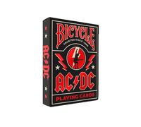 Bicycle Baraja de Cartas AC/DC, Cuenta con títulos icónicos de Canciones de AC/DC y diseños de Banda, Rojo y Negro, 1 baraja