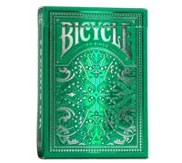 Bicycle Cartas Jacquard Premium, Plata y Verde Esmeralda, baraja de Cartas para coleccionistas y Magos