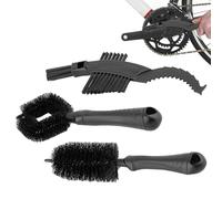 Bicycle Cleaning Brushes - 3 piezas para neumáticos Clening Brush Chain Cleaner Tool | Kit de mantenimiento multipropósito con agarre ergonómico | Essential Set For Road Bike Folding Cycle Care