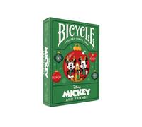 Bicycle Disney Mickey & Friends - Juego de cartas navideñas, baraja de | Perfecto para fiestas de Navidad, noches de juegos familiares, regalos de vacaciones, rellenos de calcetines y fanáticos de