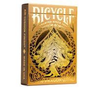 Bicycle Gold Dragon Baraja de Cartas Doradas inspiradas en la mitologia China para coleccionistas y Magos