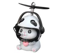 Bicycle Handlebar Decor - Creativee Motorcycle Ornament, Mini Helmet Propeller Figure, Airscrew Design, Playful Riding Accessory, Lightweight Build | Outdoor Travel Decoration