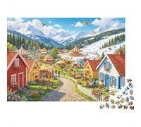Bicycle Kick 1000 Piece Jigsaw Puzzle Recyclable Paper Soccer Game Senior Puzzles Party Accesorios de Juego Excelente Idea de Regalo para Women and Men Both 38x26cm/1000pcs